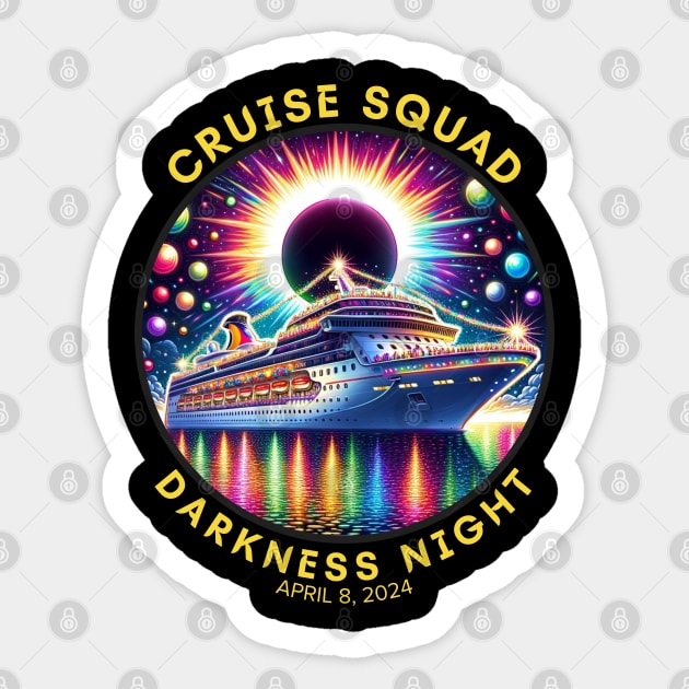 CRUISE SQUAD SOLAR ECLIPSE 2024 Sticker by Lolane